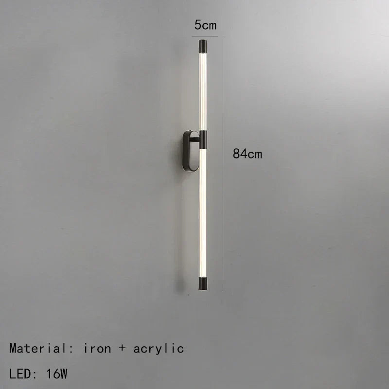 ديكوربايتس™ مصابيح حائط LED من الأكريليك مع خاصية التعتيم باللونين الذهبي والأسود المعدني لغرفة المعيشة وغرفة النوم