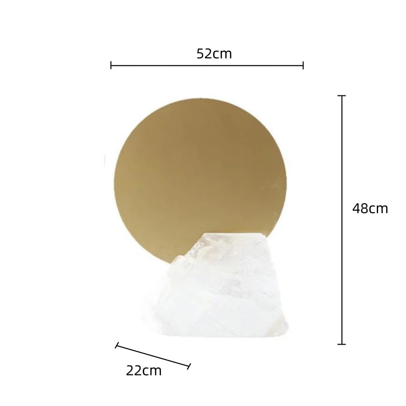 DecorBites™ Crystal Geometric Metal Sculpture Decor Ornaments Golden Handicraft Figurines