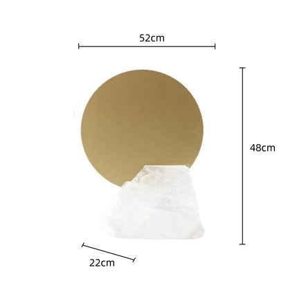 DecorBites™ Crystal Geometric Metal Sculpture Decor Ornaments Golden Handicraft Figurines