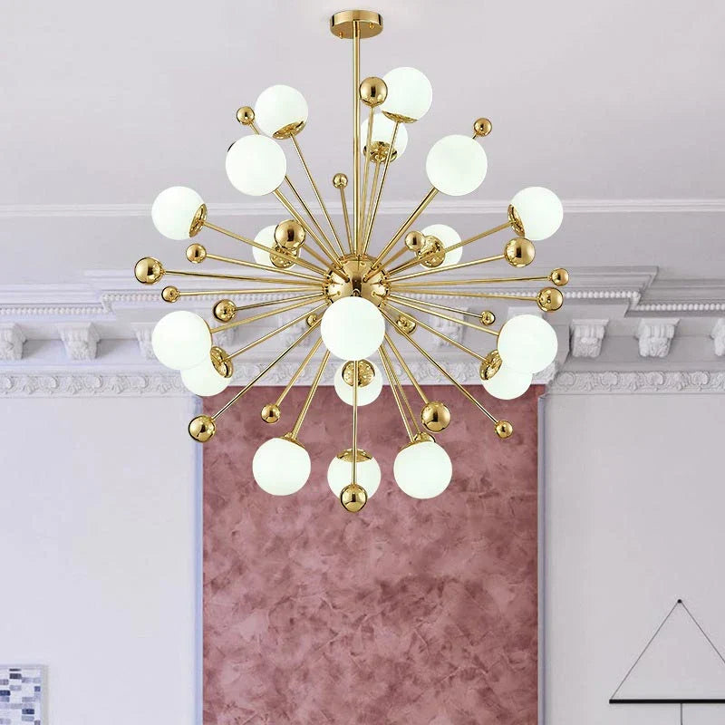 Decorbites™ Lámpara colgante de vidrio LED dorada para iluminación interior moderna