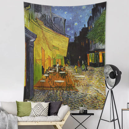 Decobites Van Gogh Inspired Landscape Tapestry Wall Hanging for Witchcraft Aesthetics Room Decor