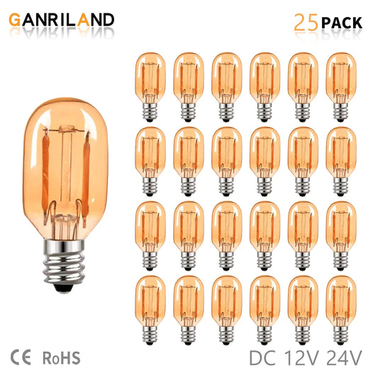 DecorBites™ Amber Glass LED Bulb | Low Volts Mini Light | Warm White 2200K