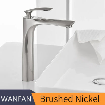 DecorBites™ Gold Chrome Finish Brass Basin Faucet Hot Cold Water Mixer