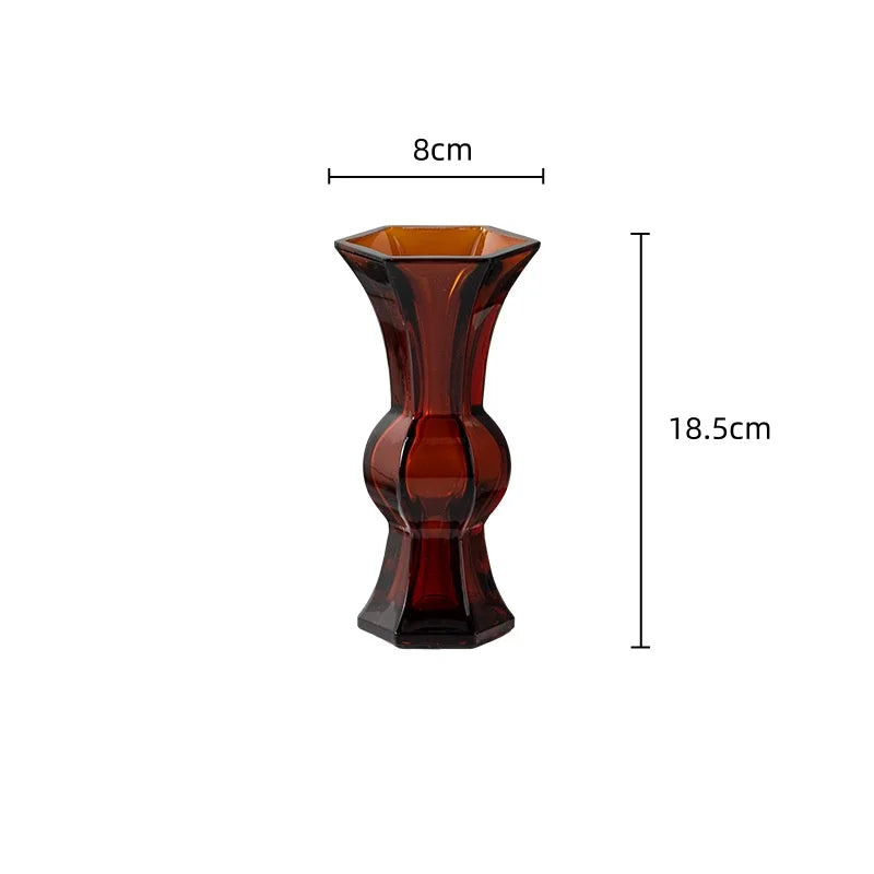 DecorBites™ Green Glass Geometry Vase Hydroponics Terrarium Home Decoration Accessory