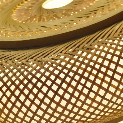 DecorBites™ Gloss Bamboo Art Rattan Ceiling Light Shade Chandelier Fixtures