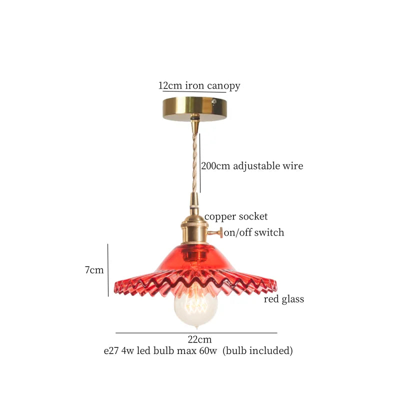 Decorbites™ Messing-Falten-LED-Hängeleuchten für Vintage-Loft-Dekoration und Beleuchtung