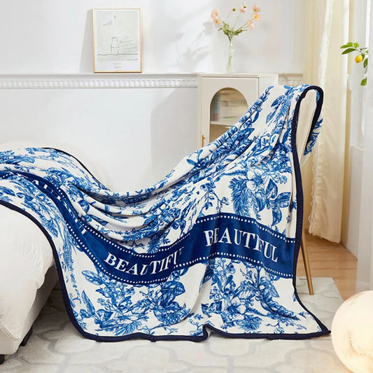 Manta de franela afelpada DecorBites™ - Funda de sofá y sábana para cama Queen doble, ideal para todas las estaciones