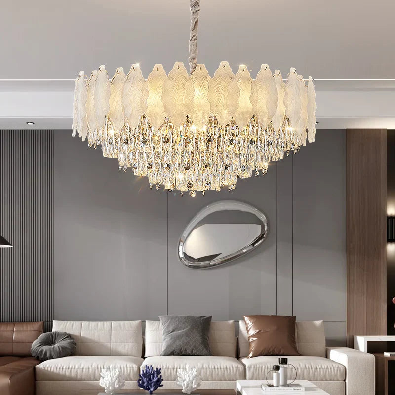 DecorBites™ Crystal Chandelier: Modern Elegance for Living Room, Bedroom - High-End Luxury Lighting