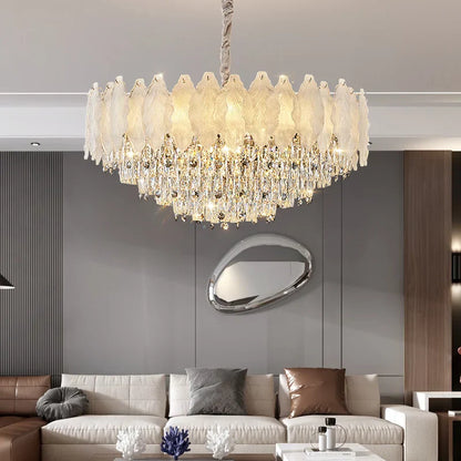 DecorBites™ Crystal Chandelier: Modern Elegance for Living Room, Bedroom - High-End Luxury Lighting