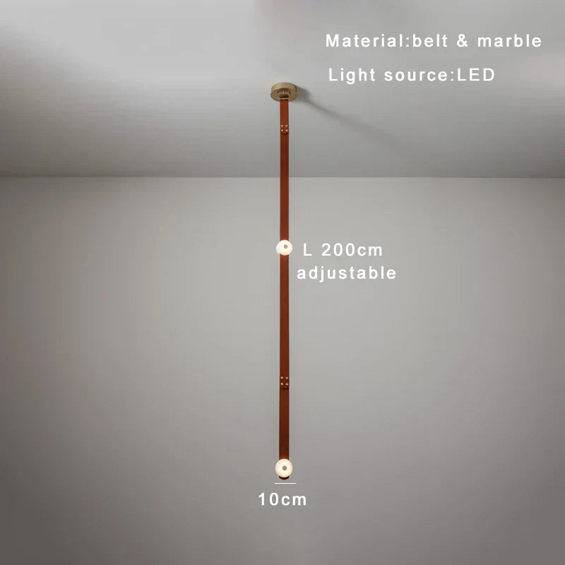 DecorBites™ Leather Marble Pendant Lights Luxury Dimmable Fixture Easy Installation Bedroom Living Room Lamp