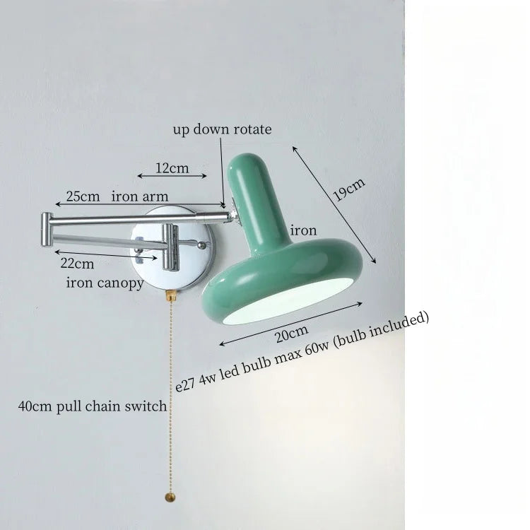 Lámpara de pared LED DecorBites™ de hierro forjado color crema para decoración de dormitorio y sala de estar