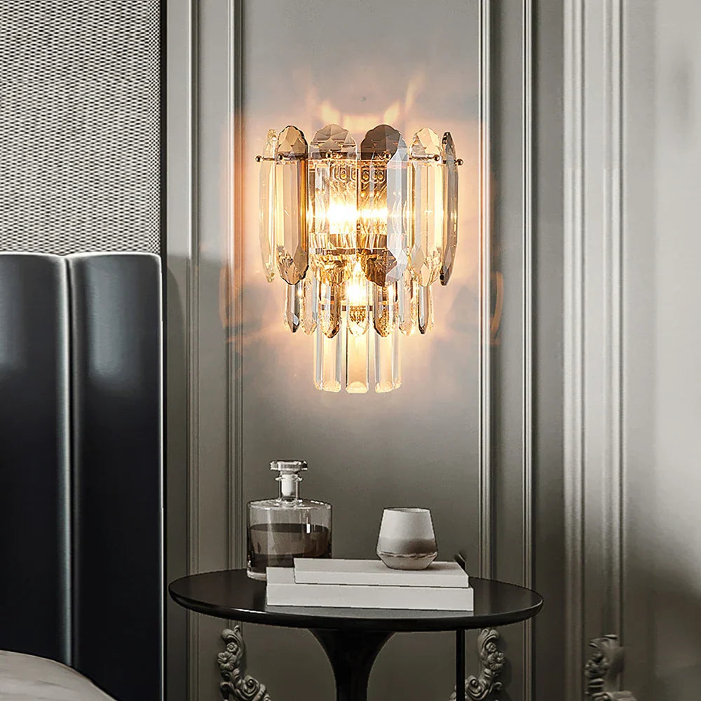 Lámpara de pared LED de cristal DecorBites™: Iluminación minimalista de lujo para el fondo del televisor en la sala de estar