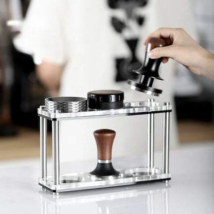 مجموعة رف أدوات القهوة الأكريليكي ومسحوق الضغط من DecorBites™