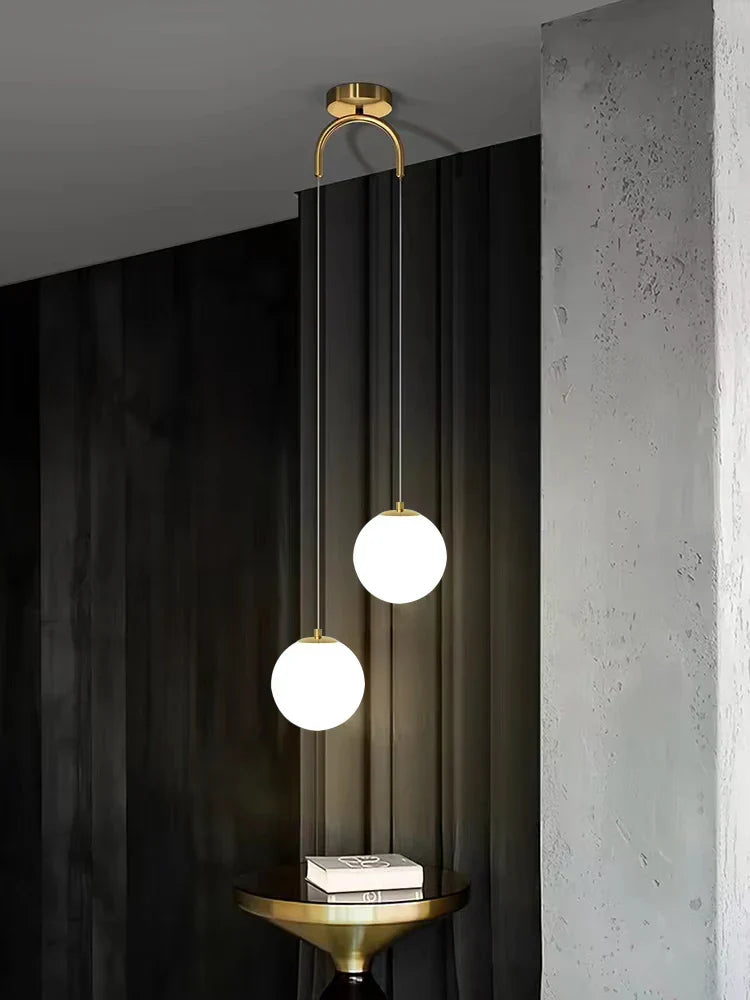 Lámpara colgante de cristal dorado LED Decorbites™ para comedor y dormitorio