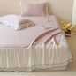 Decobites Cool Feeling 3-Piece Bedding Set - Solid Color Bedskirt, Bedspreads, Sheets & Pillowcases