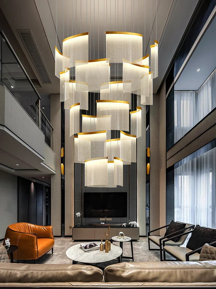 DecorBites™ Acrylic LED Chandelier: Modern Light Luxury Dimmable Pendant for Living Room-Elegant Lighting Fixtures