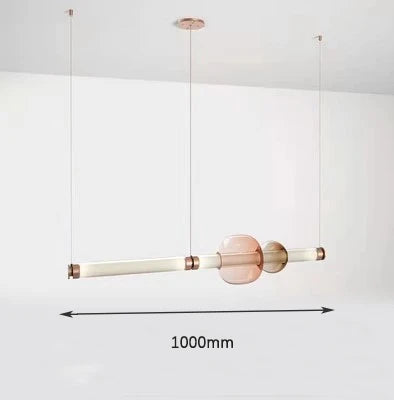 Lámpara de techo colgante LED DecorBites™ Luna de tubo de vidrio para cocina, comedor o escalera