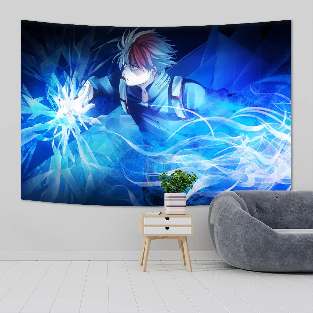 Decobites MHA Wall Tapestry Kawaii Room Decor Anime Art Poster Teen Bedroom Decoration