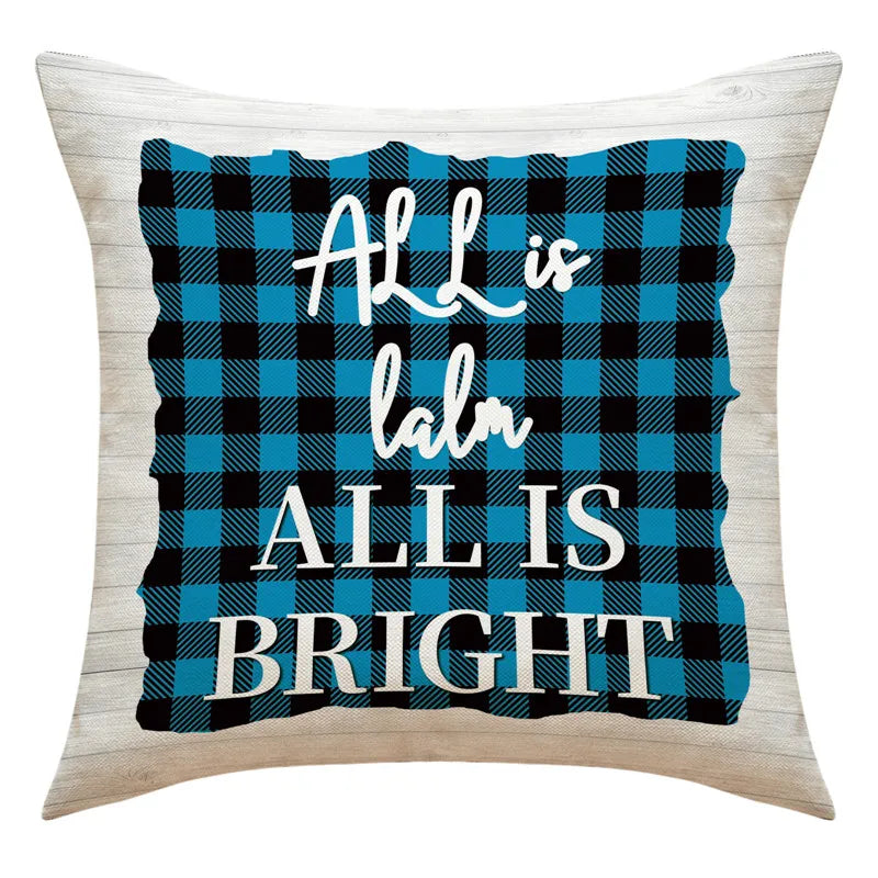 DecorBites™ Christmas Pillowcase: Santa Claus Snowman Print for Living Room Sofa Decor