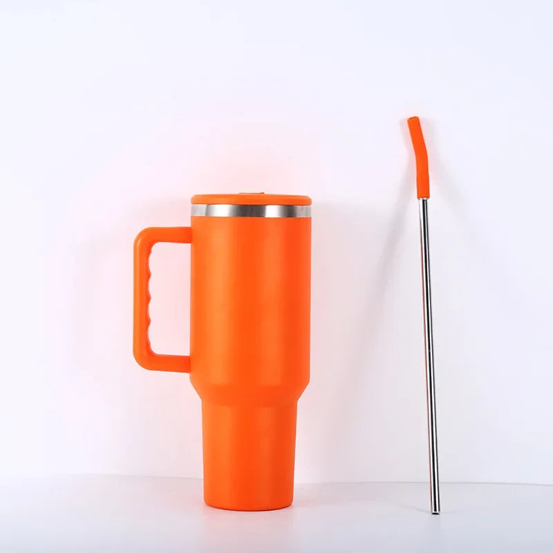 كوب DecorBites™ 40 أونصة من الفولاذ المقاوم للصدأ مع زجاجة حرارية للقهوة والسفر