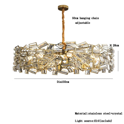 DecorBites™ Crystal Chandelier: Modern Bedroom Lighting Fixture for Home Decoration