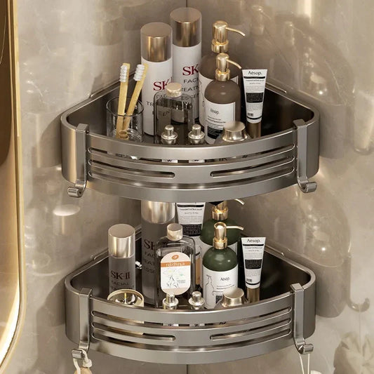 منظم رفوف الزوايا DecorBites™ - حل تخزين للحمام والمطبخ