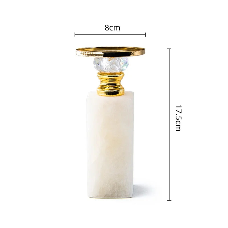 Candelabro DecorBites™ de mármol dorado para decoración de bodas y escritorio