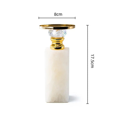 Candelabro DecorBites™ de mármol dorado para decoración de bodas y escritorio