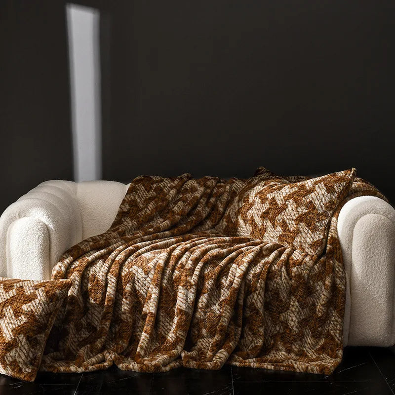 بطانية DecorBites™ المريحة على شكل أرنب صناعي مخملي من مخمل الحليب لتزيين الأريكة الفردية والقيلولة