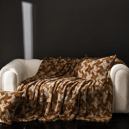 بطانية DecorBites™ المريحة على شكل أرنب صناعي مخملي من مخمل الحليب لتزيين الأريكة الفردية والقيلولة