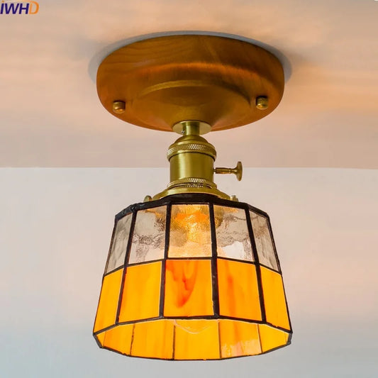 DecorBites™ Glass Copper LED Ceiling Lamp Modern Style for Home Decor and Restaurant