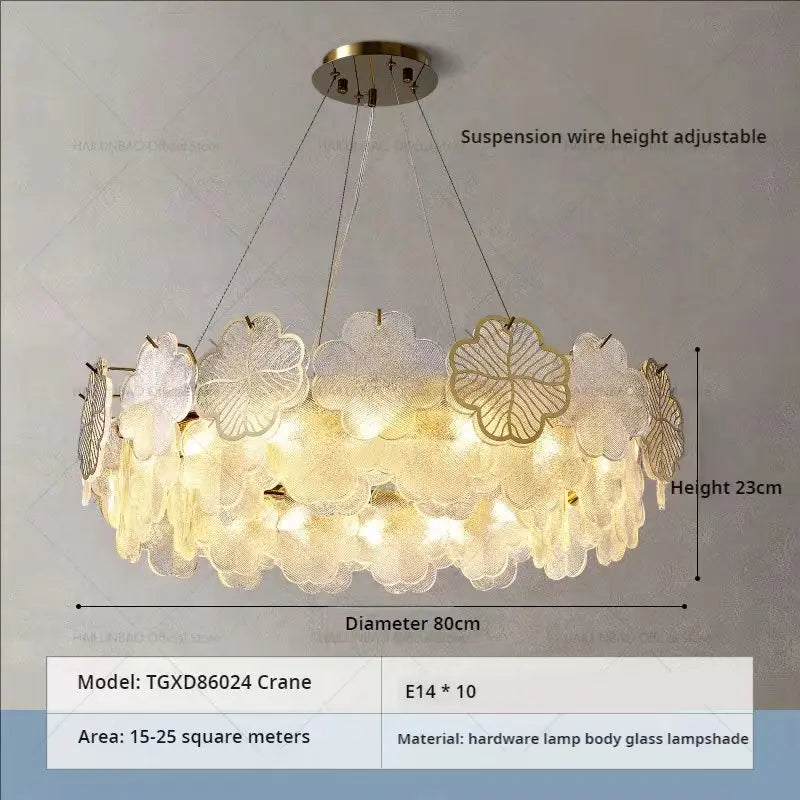 DecorBites™ Crystal Chandelier: French Modern Light Luxury for Living Room, Dining Room, Bedroom