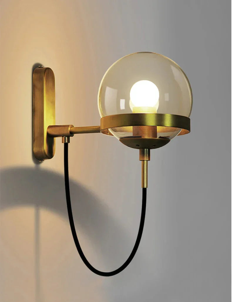 DecorBites™ Glass Shade Wall Sconce Lamps for Hotel Bedroom LED Lights