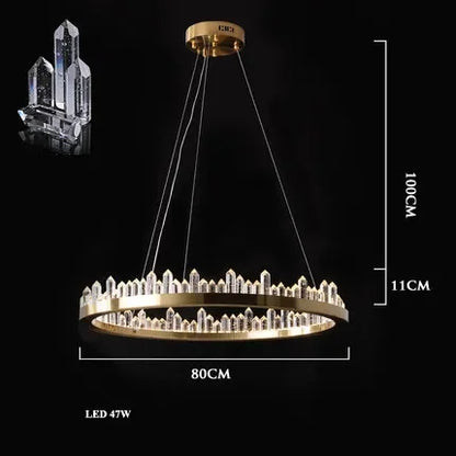 ثريا Arrow Crystal LED من DecorBites™: إضاءة منزلية عصرية لغرفة المعيشة وطاولة الطعام وغرفة النوم