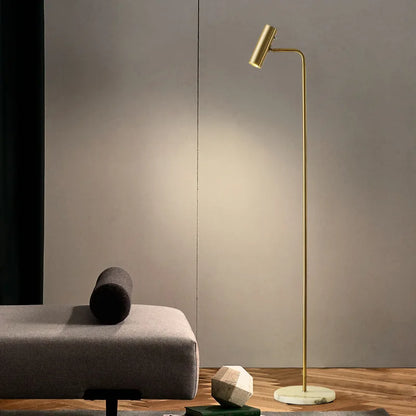 DecorBites™ Enna LED Dimmable Floor Lamp in Gold/Black/White for Minimalist Home Decor