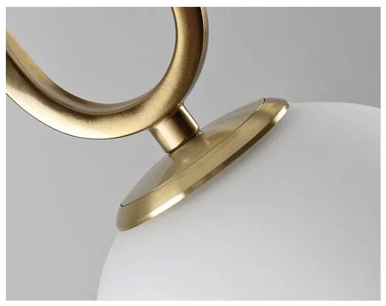 DecorBites™ Golden Glass Ball Pendant Lights - Modern Luminaire for Bedroom, Kitchen & Decor