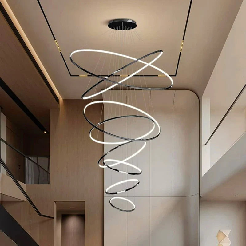 Nordic Acrylic Iron LED Pendant Light Chandelier