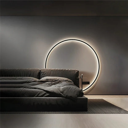 DecorBites™ Designer Ring LED Wall Light: Minimalist Nordic Decor Lamp for Living Room Atmosphere.