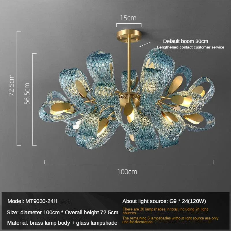 Lámpara de techo LED de hoja de cobre Luxe Decorbites™ para hogar, dormitorio y comedor