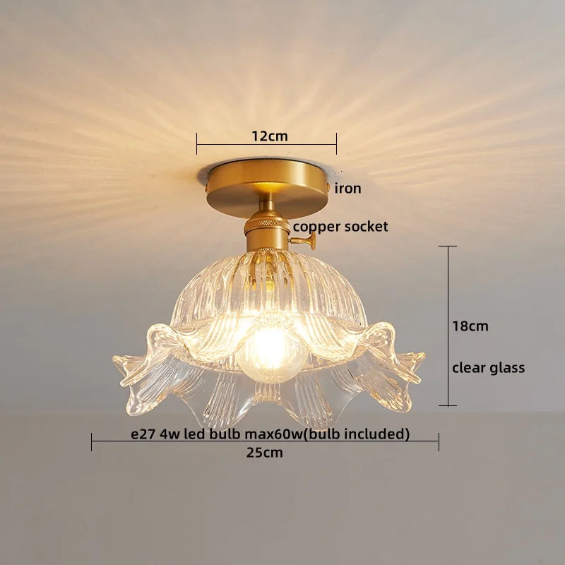 DecorBites™ LED Glass Ceiling Lamp for Interior Decor
