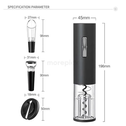 DecorBites™ Electric Corkscrew Kit, USB Rechargeable Wine Opener for Bar Parties