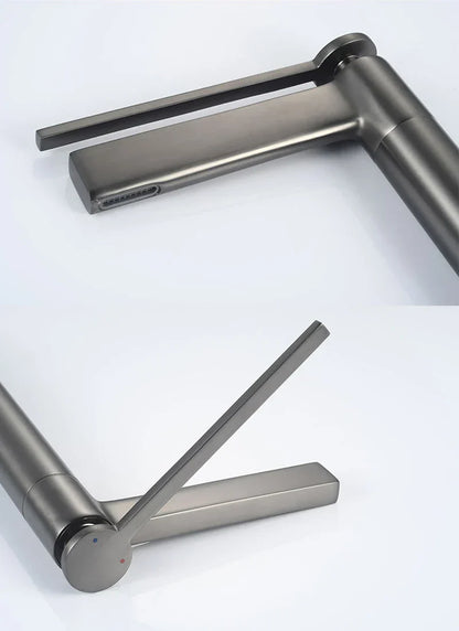 DecorBites™ Basin Faucet: Deck Mounted Hot Cold Water Mixer Taps for Bathroom Sink