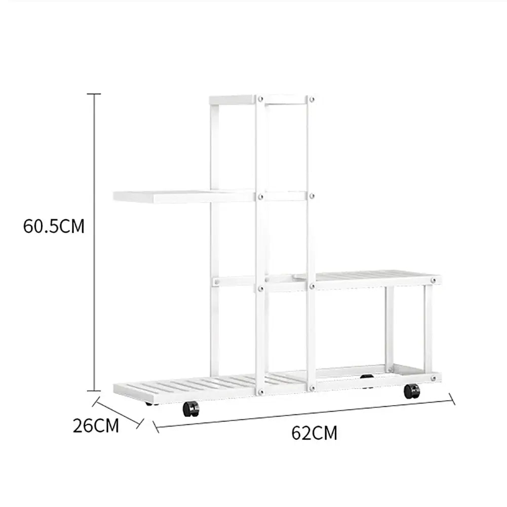 DecorBites™ Wrought Iron Plant Stand with Wheels