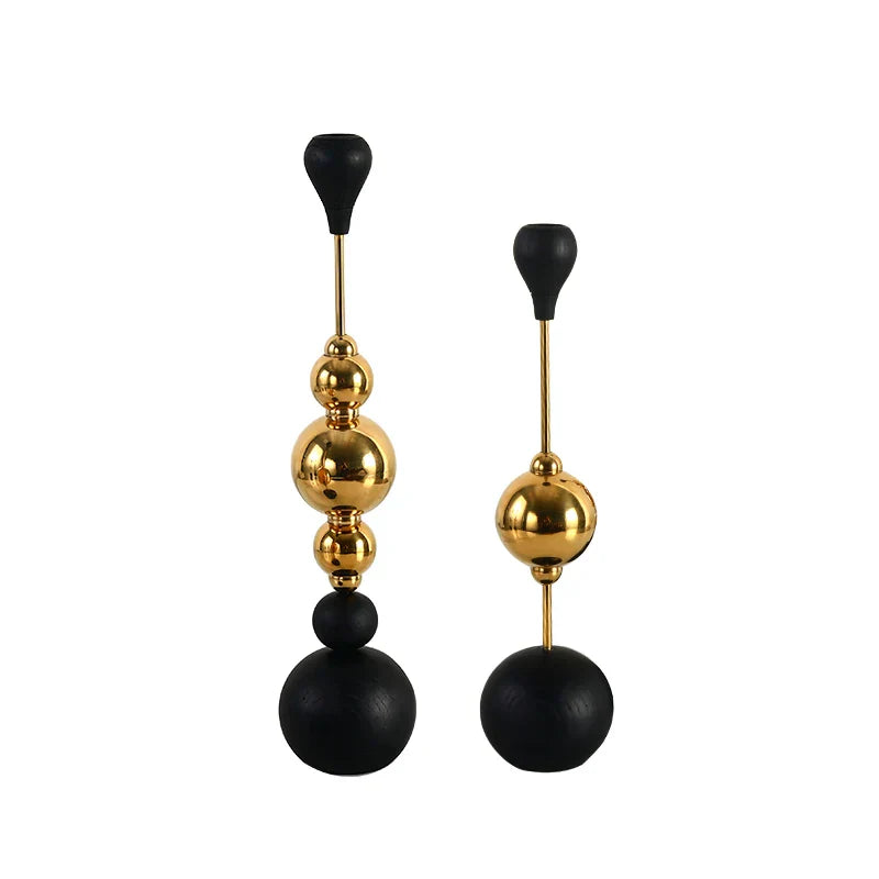 DecorBites™ Golden Stainless Steel Candle Holder for Wedding Decor