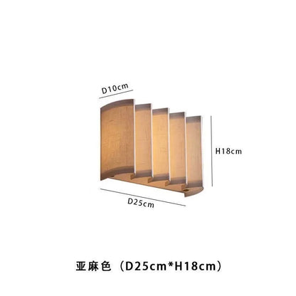 DecorBites™ Japanese Cloth LED Wall Lamp for Hotel Living Room, Bedroom, Retro Wall Lights