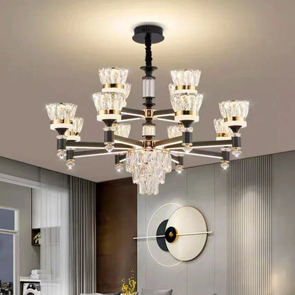 ثريا كريستال DecorBites™‎ معلقة لغرفة المعيشة وغرفة الطعام، ديكور منزلي فاخر