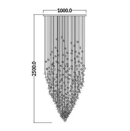 DecorBites™ Crystal Chandelier: Modern Staircase LED Lighting for Hallway & Lobby
