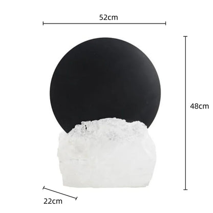 DecorBites™ Crystal Geometric Metal Sculpture Decor Ornaments Golden Handicraft Figurines