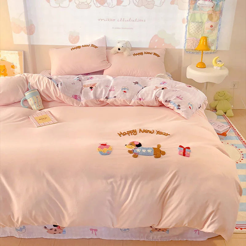 DecorBites™ Cloud Cotton Cartoon Bedding Set - Soft, Skin-Friendly, All Seasons