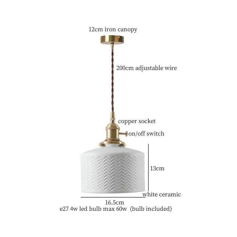 Ceramic Lotus LED Pendant
